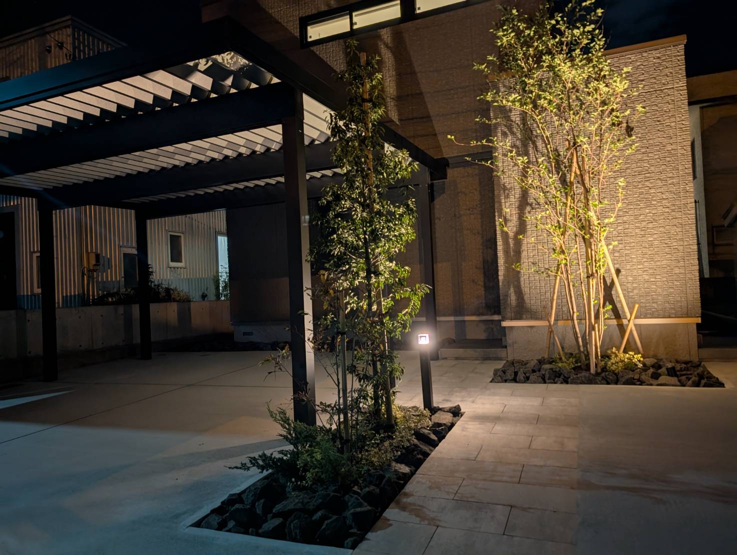 夜景カーポート